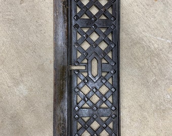 Antique Architectural Salvage Cast Iron Grate Panel