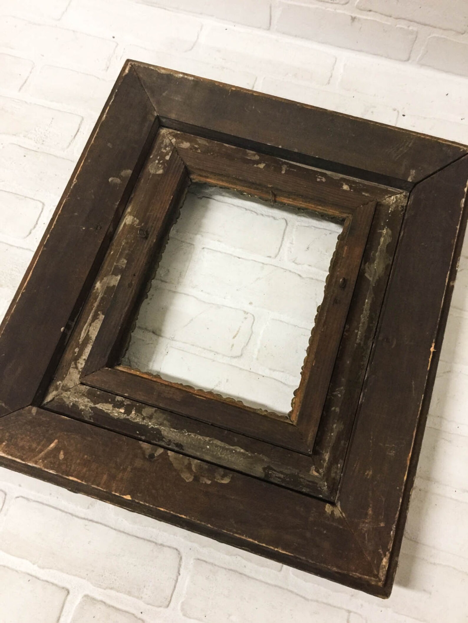 RESERVED Antique 18x20 Victorian Picture Frame Ornate Wood Etsy