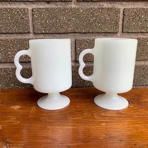 Vintage Mickey Mouse & Donald Duck Milk Glass Mugs, Walt Disney Productions bild 5