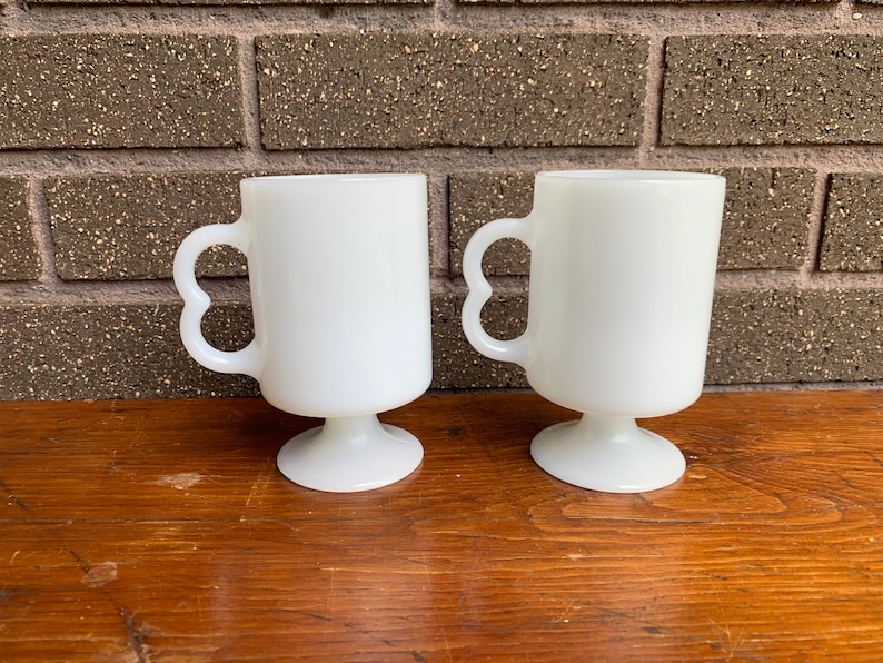 Vintage Mickey Mouse & Donald Duck Milk Glass Mugs, Walt Disney Productions bild 5