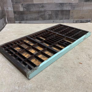 Antique Hamilton Letterpress Type Tray ,Vintage Printer&#39;s Cabinet Drawer, Knick Knack Display