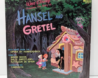 Walt Disney's Hansel and Gretel Vinyl Record, 1964 Disneyland DQ-1253, Songs Soundtrack