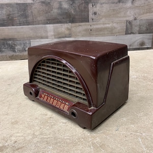 Vintage Brown Bakelite Philco Transitone Tube Radio