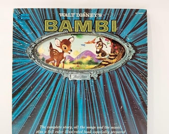 Walt Disney's Bambi Vinyl Record Storybook, 1960 Disneyland ST-3903, Motion Picture Soundtrack