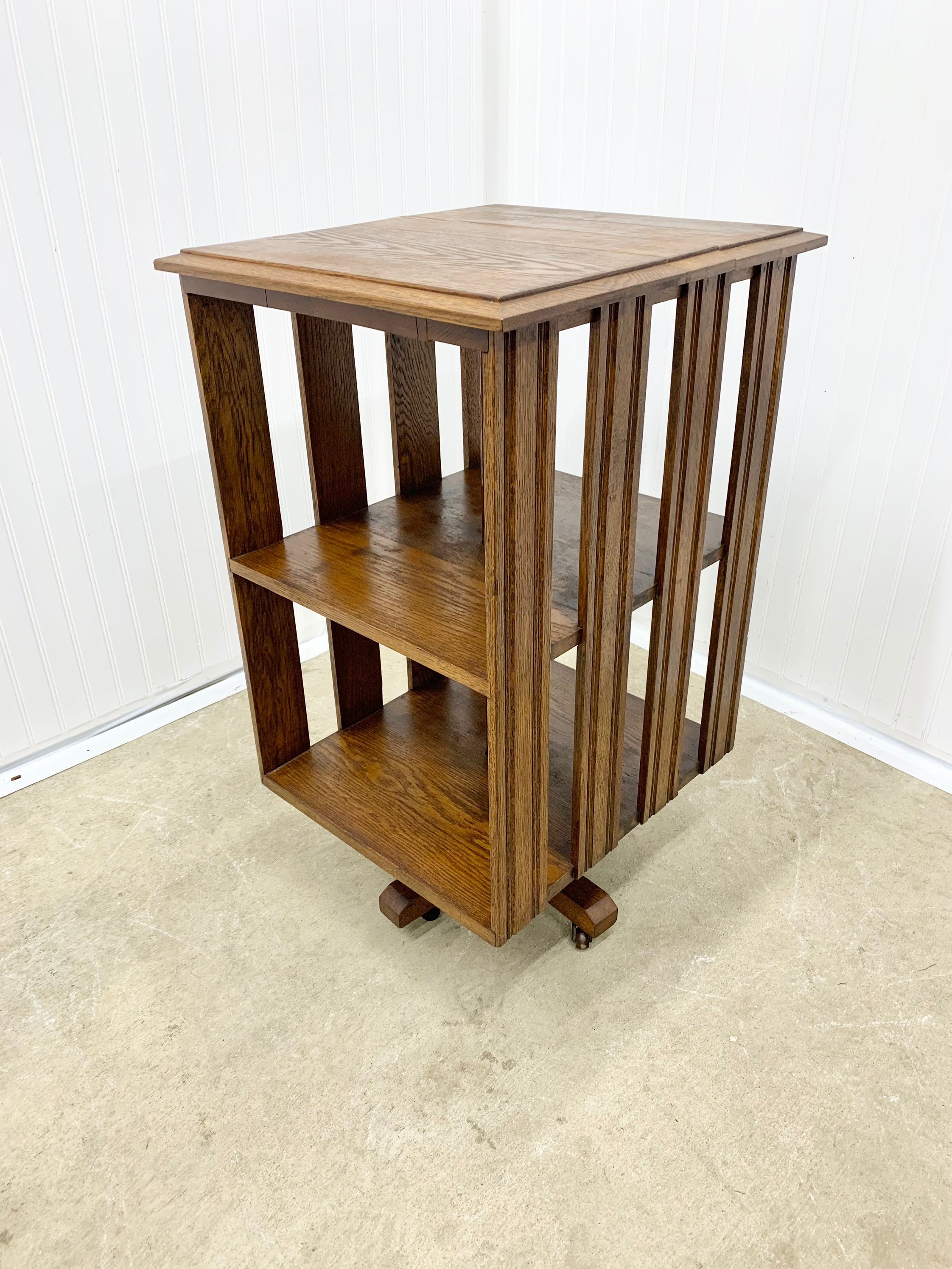 Oak revolving bookcase online