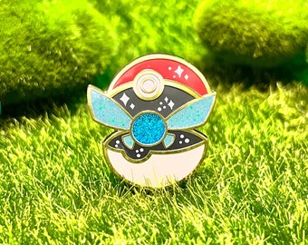 Pocket Fairy, Navi Legend Of Zelda x Pokémon, pokeball hard enamel lapel pin