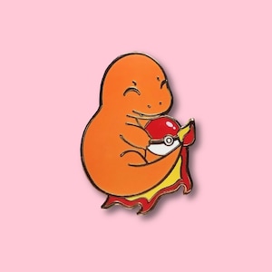 Dragon Boi Hard Enamel Lapel Pin - Cute Fire Dragon
