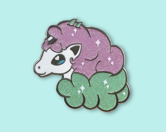 Unicorn Hard Enamel Lapel Pin - Cute Ponyta Magical Horse Badge
