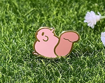 Squirrel Enamel Pin - Small Woodland Friends Lapel Badge Filler Mini Pin