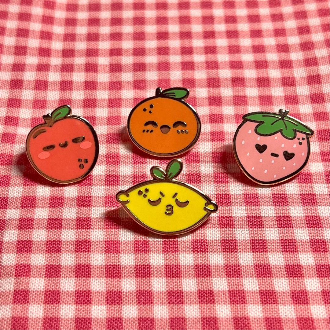 Fruit Hard Enamel Lapel Pins, Small Cute Kawaii Pin Badge, Teacher Gift ...