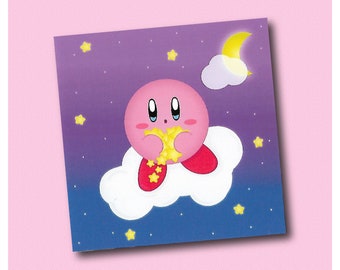 4x4" Mini Print - Starboi, Kirby, Poyo