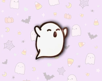 Bellowing Boo Mini Pin - Ghost Hard Enamel Lapel Pin