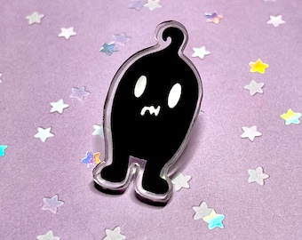 Krobie Acrylic Lapel Pin - Cute 8bit Video Game Monster Kawaii Badge