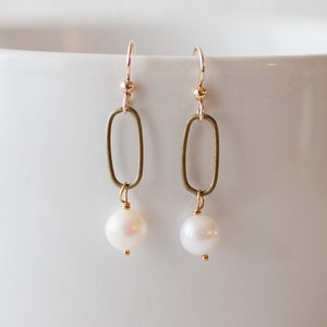 Updated pearl earrings Not your mother's pearls FREE shipping image 1