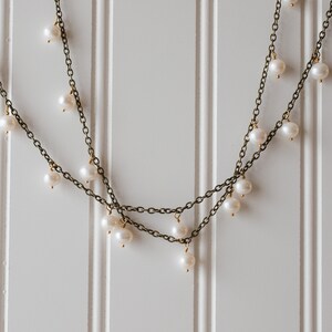 Pearl long necklace FREE shipping image 1