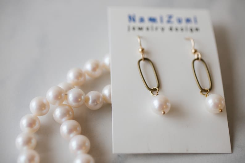 Updated pearl earrings Not your mother's pearls FREE shipping image 3