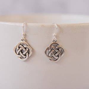 Celtic Knot Earrings with Sterling Silver Ear Wires