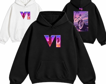 GTA VI Logo Hoodie - GTA6 Fans Gift Oversize Fleeced Hoodie (Unisex)