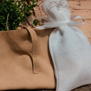 Bolsa Sachê Ponto Cruz - Em Branco