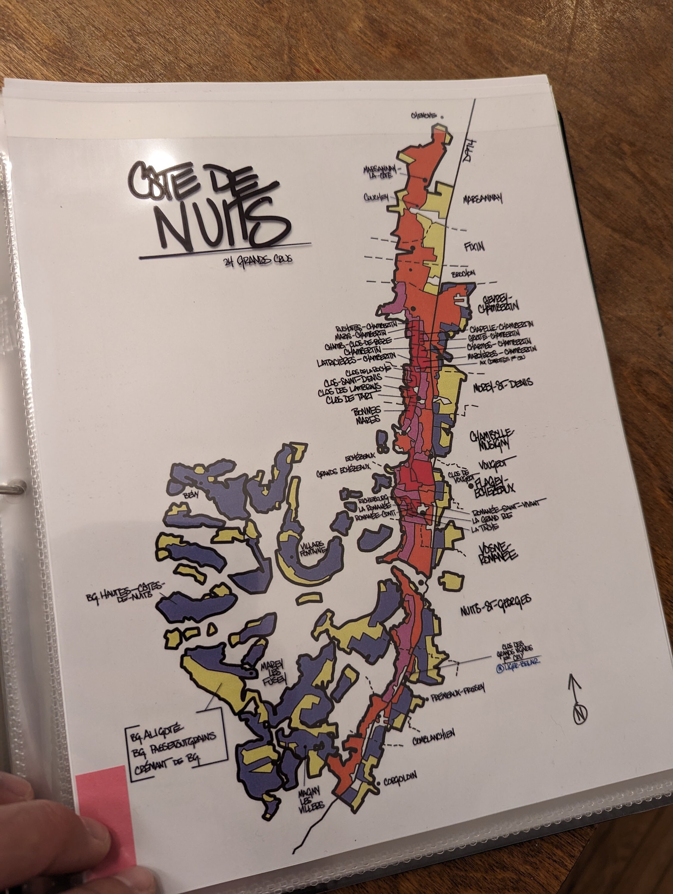Cote De Nuits Grands Crus Wine Map - Etsy