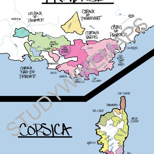 Wijnkaart Provence en Corsica