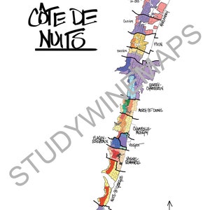Cote de Nuits Weinkarte