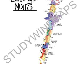 Cote de Nuits Wine Map