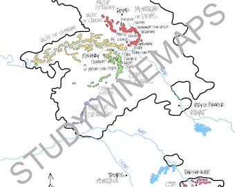 Champagne Wine Map