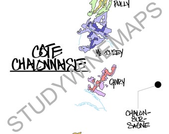 Cote Chalonnaise Wine Map