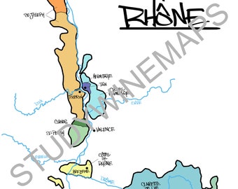 Northern Rhone Wine Map