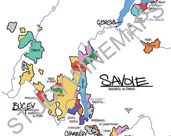 Savoie & Bugey Wine Map