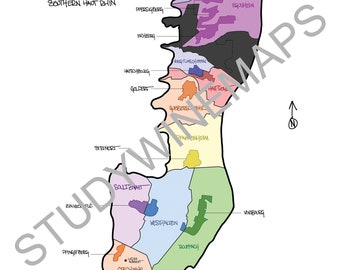 Alsace Southern Haut Rhin Wine Map
