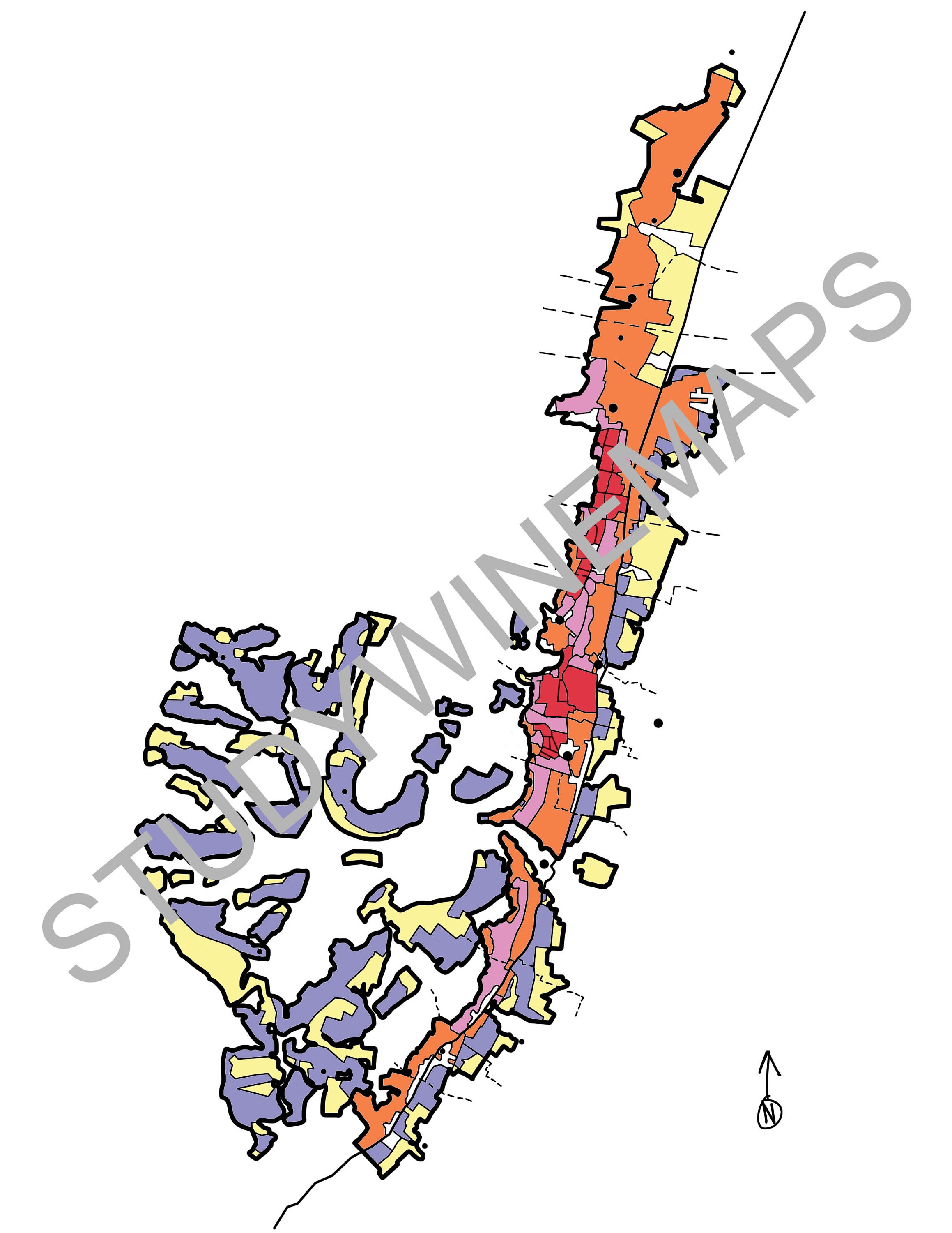 Cote De Nuits Grands Crus Wine Map - Etsy
