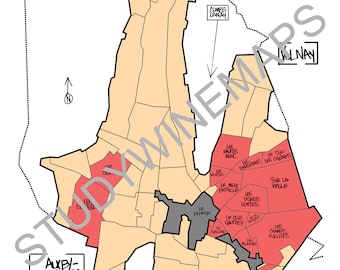 Monthelie Wine Map