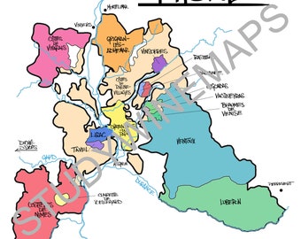 Southern Rhone Wine Map