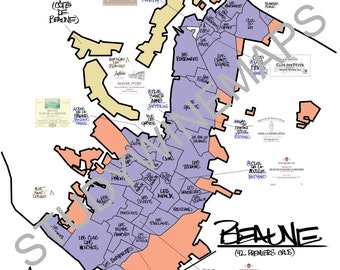 Beaune Wine Map