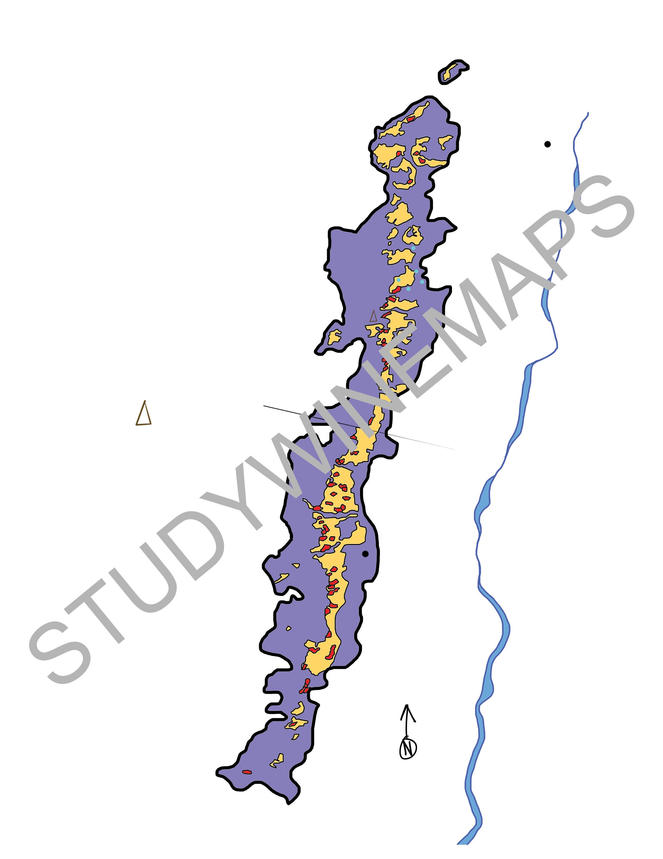 Alsace Wine Map Etsy