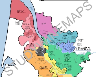 Bordeaux Wine Map