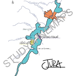 Weinkarte des Jura
