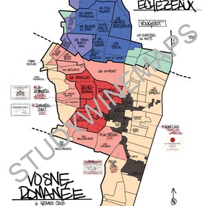 Vosne-Romanee & Echezeaux Wine Map