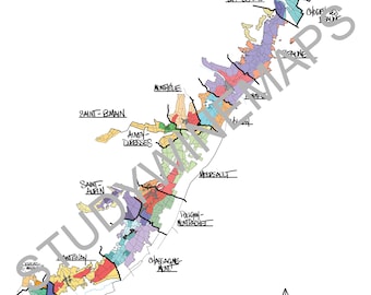 Cote de Beaune Wine Map