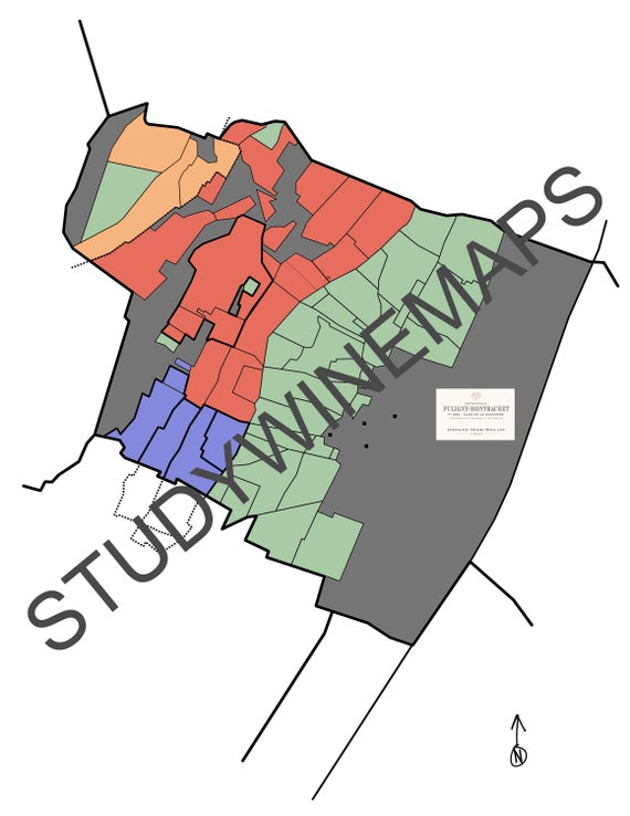 Puligny-montrachet Wine Map - Etsy