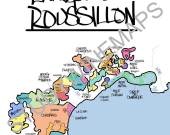 Languedoc-Roussillon Wine Map
