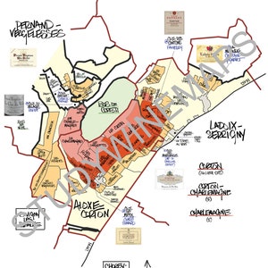 Carte des vins d'Aloxe-Corton