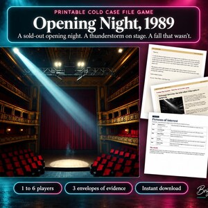 Cold Case File Game, Theater Murder Mystery, Printable True Crime Detective Night for Adults