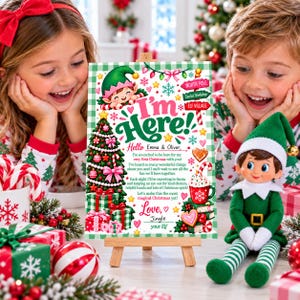 Elf Arrival & Goodbye Letter Bundle, First Time Elf Family, I'm Here Elf Letter, Goodbye Letter, Christmas Elf Printable, Digital Download