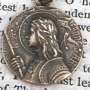 St. Joan of Arc - Religious Meda - Bronze or Sterling Silver - Catholic Medal - Vintage Replica - Made in the USA