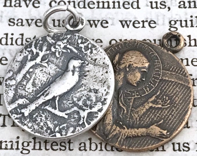 St. Cecilia Medal - Patron of Music - 7/8" - Bronze or Sterling Silver ...