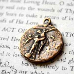Small St. Francis MEDAL - Bronze - Vintage Replica - Made in the USA (M-1100)