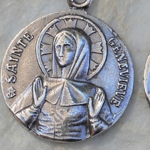 St. Genevieve Medal - Patron Saint of Paris - Bronze or Sterling Silver ...